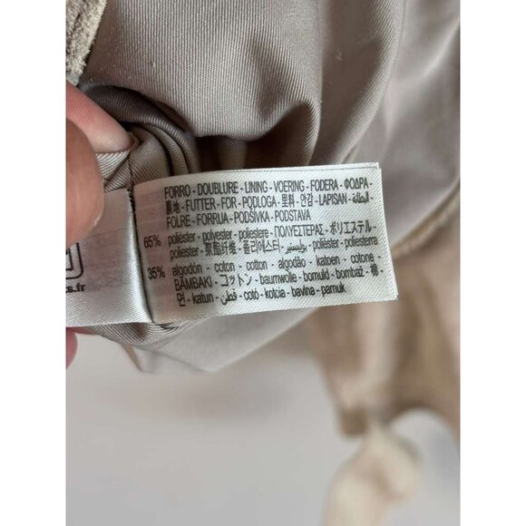 ZARA Mens Edition Long Sleeve Snap Button Suede Hoodie Jacket Tan Brown Size S-M - Picture 13 of 14